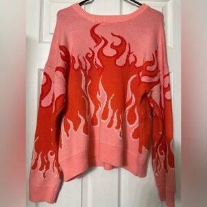Agua Blues Women’s Flame Pullover Sweater Size Medium